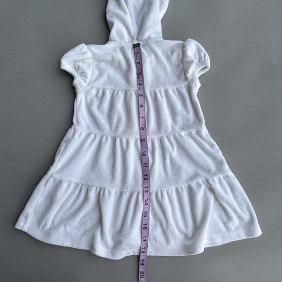 VTG Y2K Polo Ralph Lauren Tiered Terry Hooded Cover Up Dress Button Girls 24 mos - Picture 3 of 7